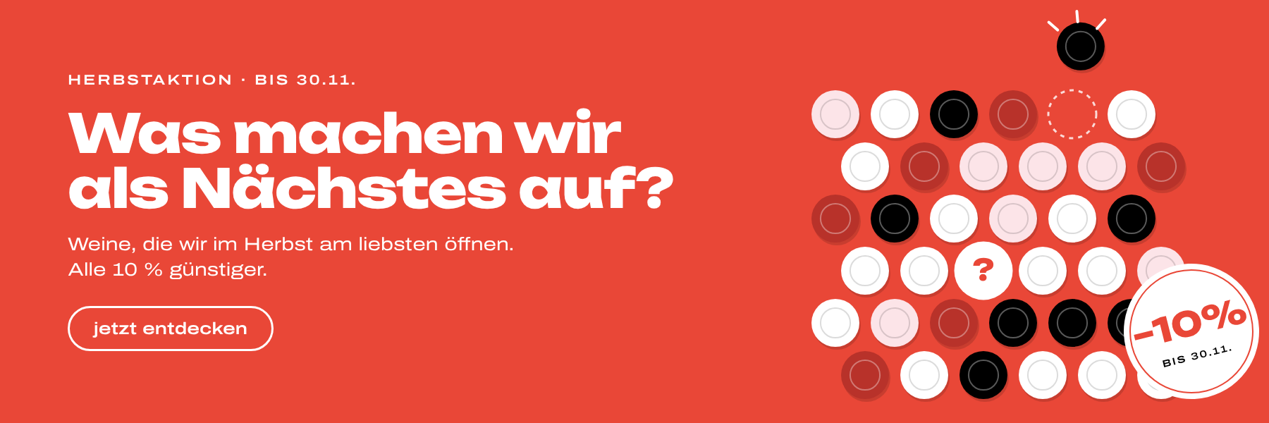 Herbstaktion: Herbstweine 10 % günstiger bis 30.11.